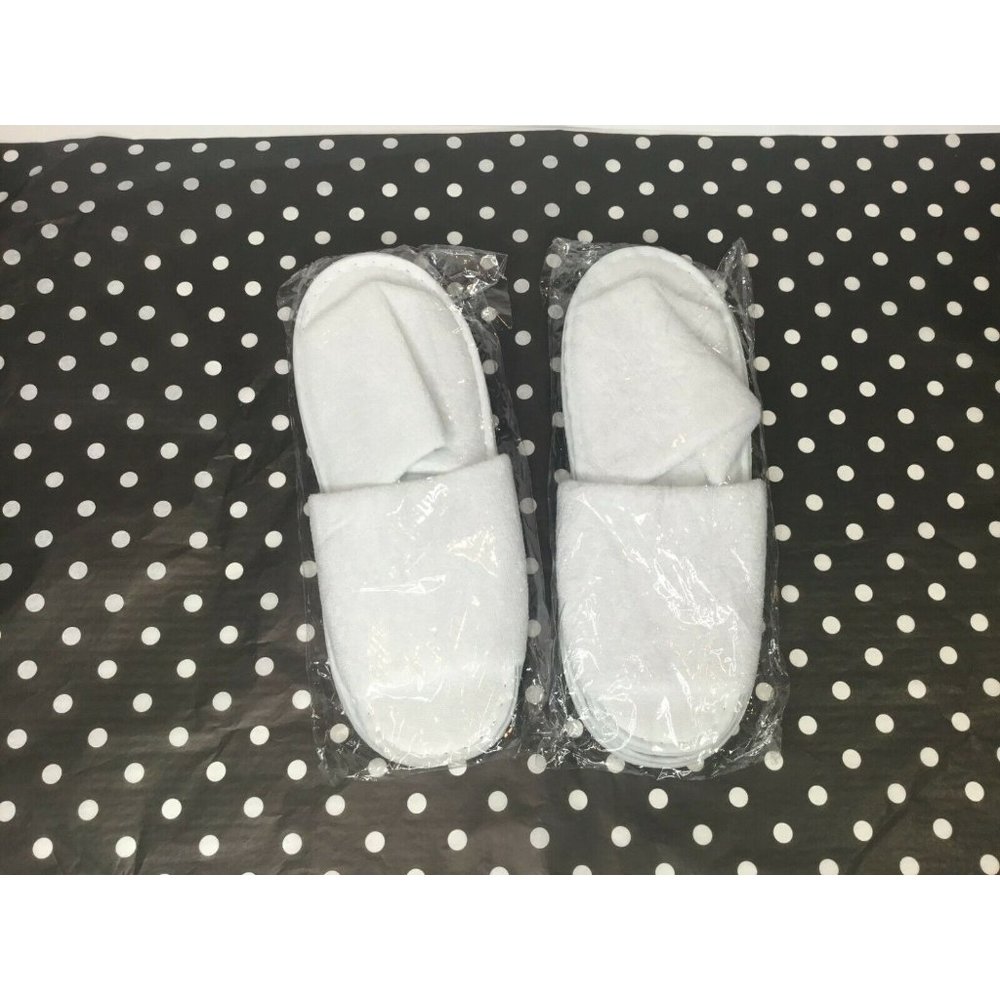 Bath Terry White Spa Travel Hotel Unisex Slippers